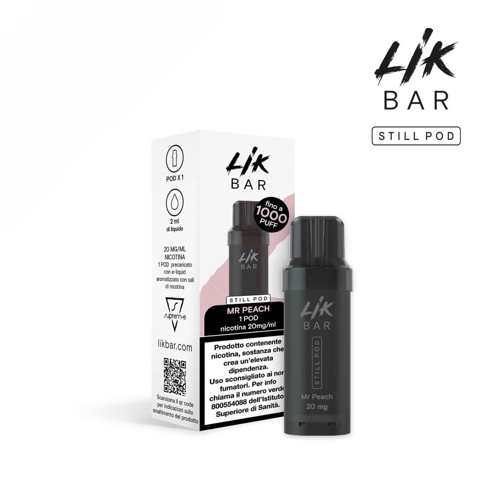 LIK BAR STILL POD MR PEACH - Cartuccia Sigaretta Elettronica Pesca