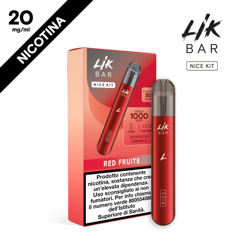 LIK BAR NICE - STARTER KIT RED + POD RED FRUITS - NIC 20