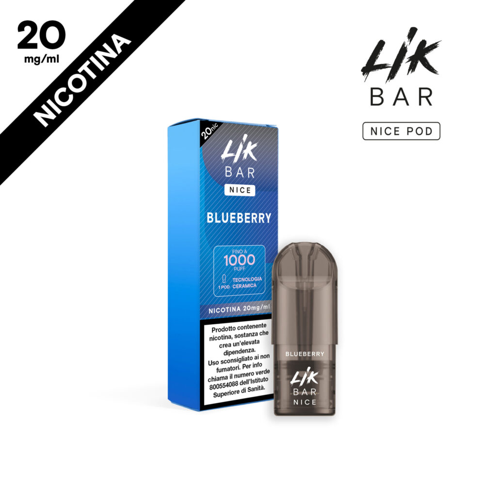 LIK BAR - NICE POD BLUEBERRY - CERAMIC COIL - NIC 20