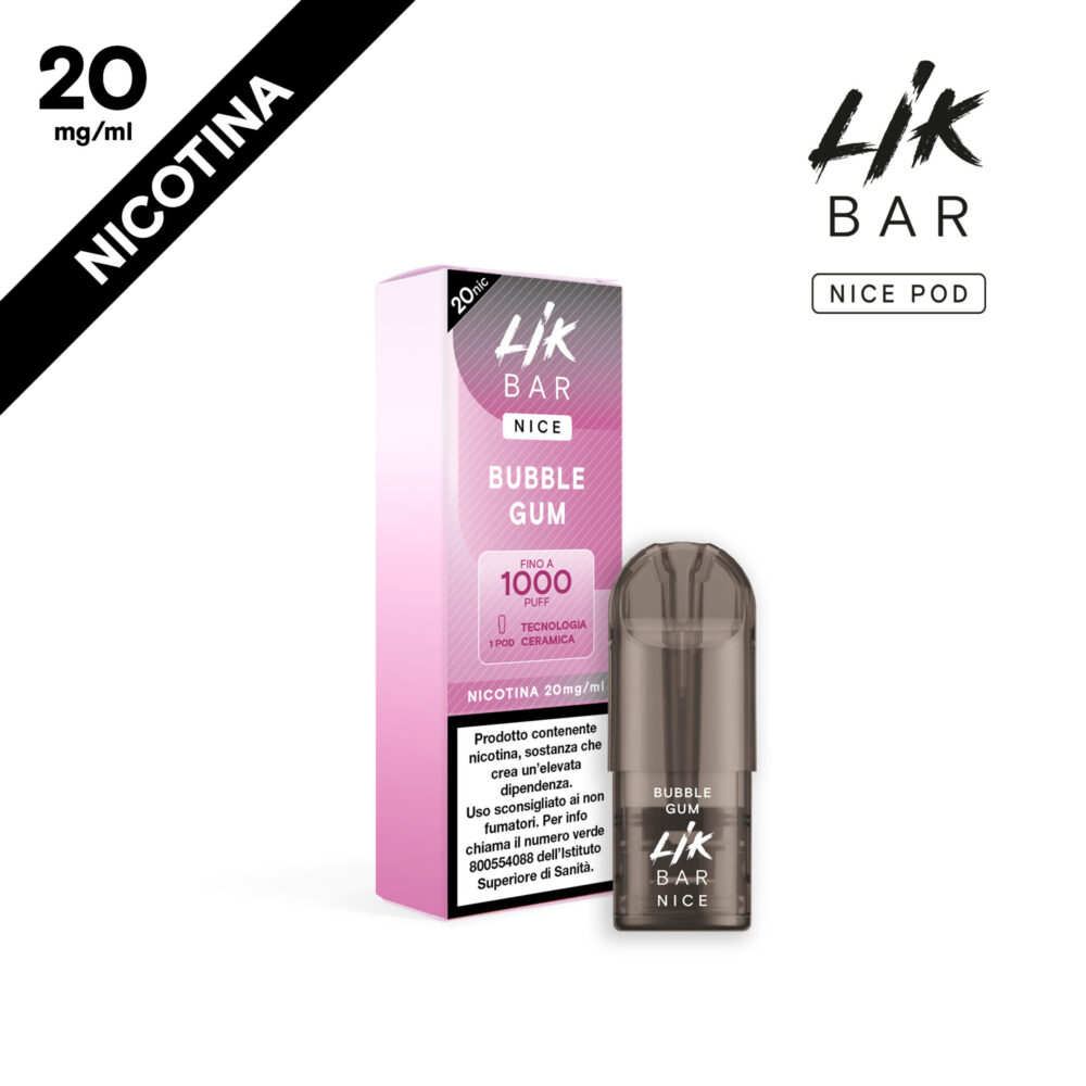 LIK BAR - NICE POD BUBBLE GUM - CERAMIC COIL - NIC 20