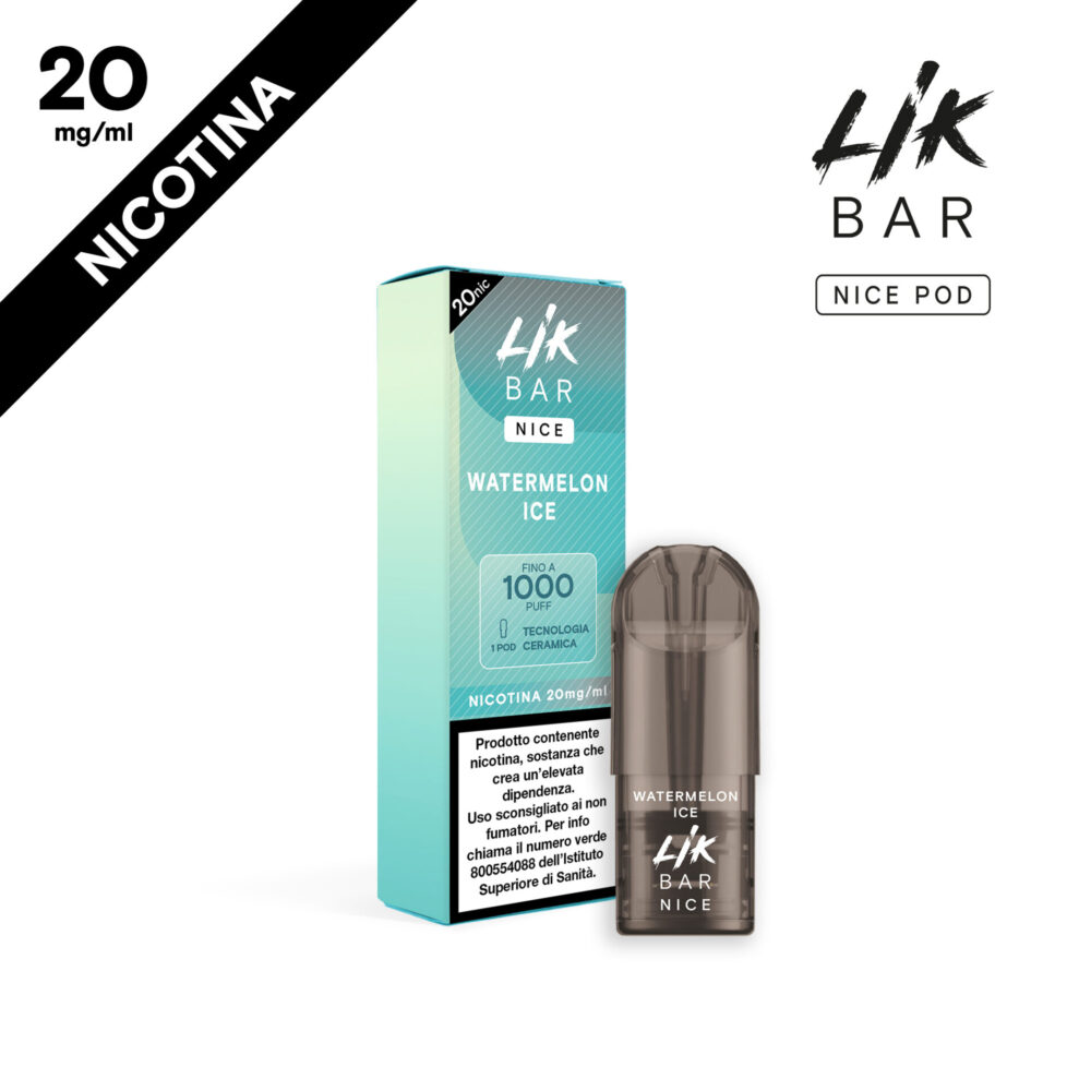 LIK BAR - NICE POD  WATERMELON ICE - CERAMIC COIL - NIC 20