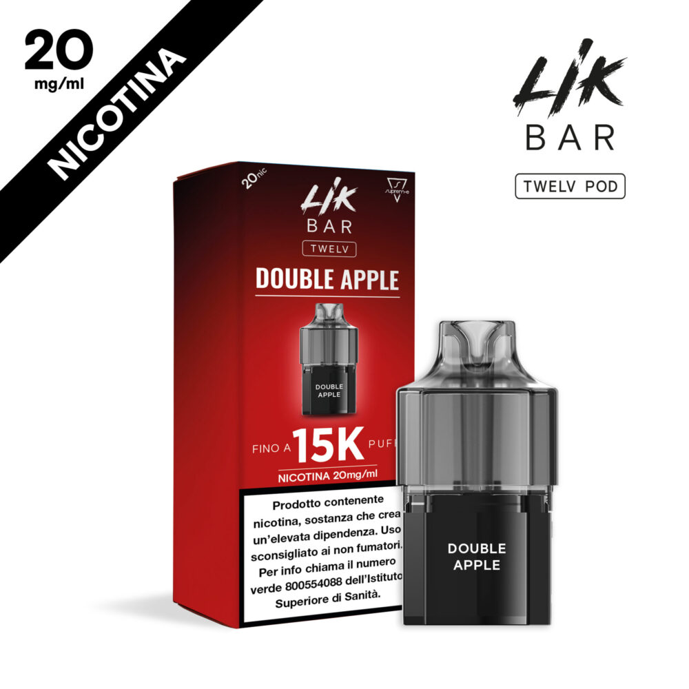LIK BAR - TWELV RICARICA 2+10ML - DOUBLE APPLE - NIC 20