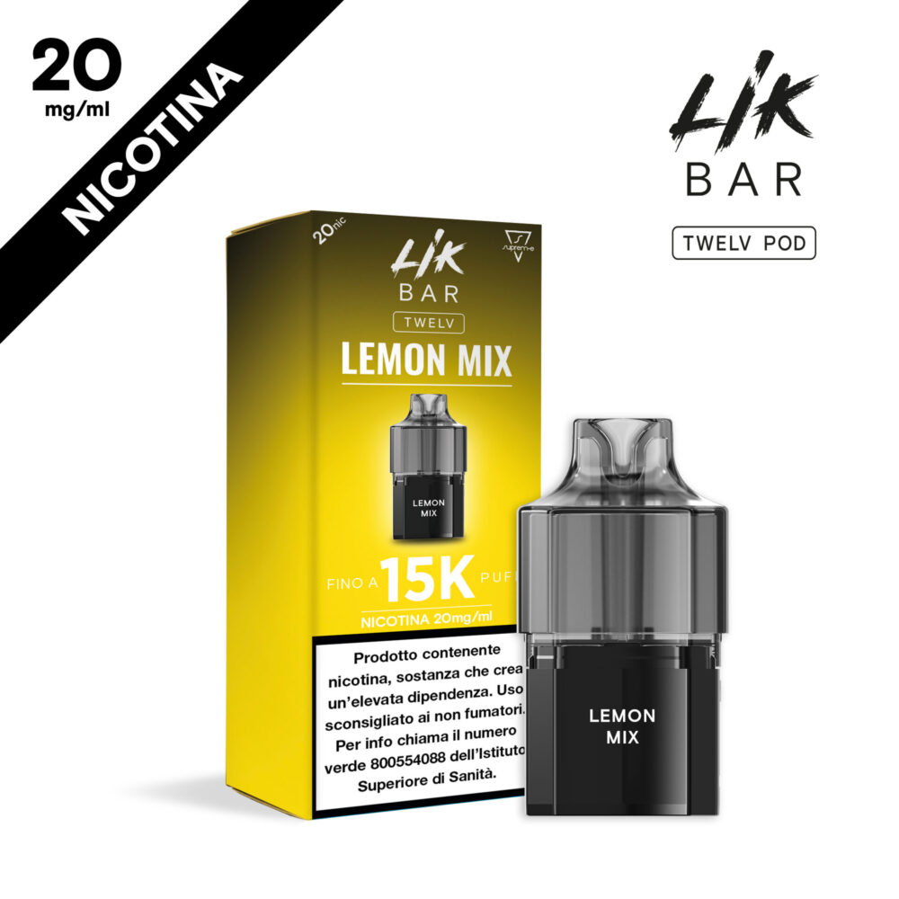 LIK BAR - TWELV RICARICA 2+10ML - LEMON MIX - NIC 20