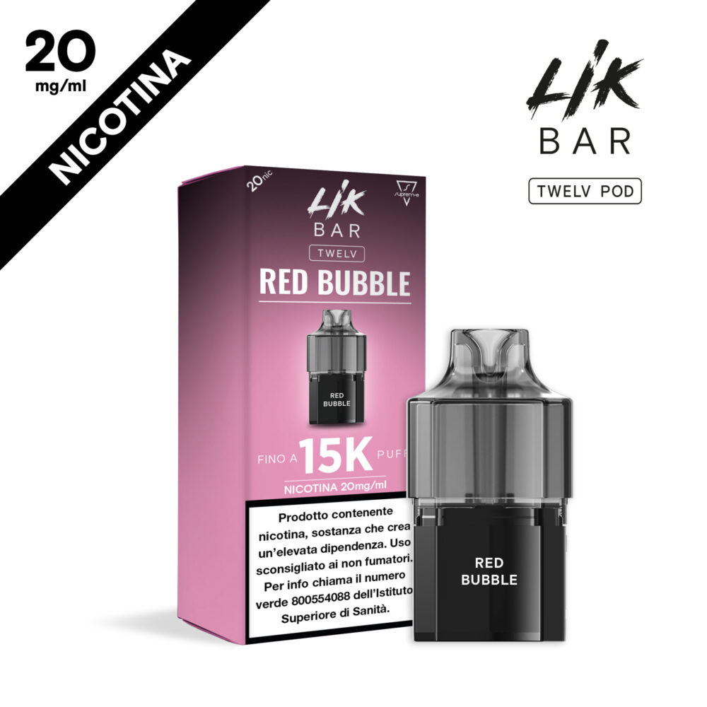 LIK BAR - TWELV RICARICA 2+10ML - RED BUBBLE - NIC 20
