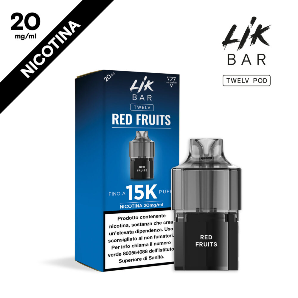 LIK BAR - TWELV RICARICA 2+10ML - RED FRUITS - NIC 20