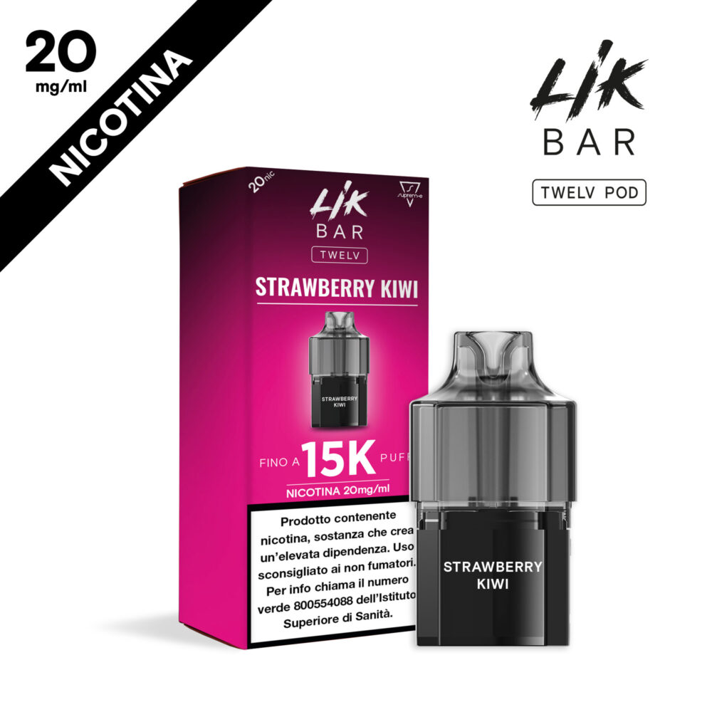 LIK BAR - TWELV RICARICA 2+10ML - STRAWBERRY KIWI - NIC 20