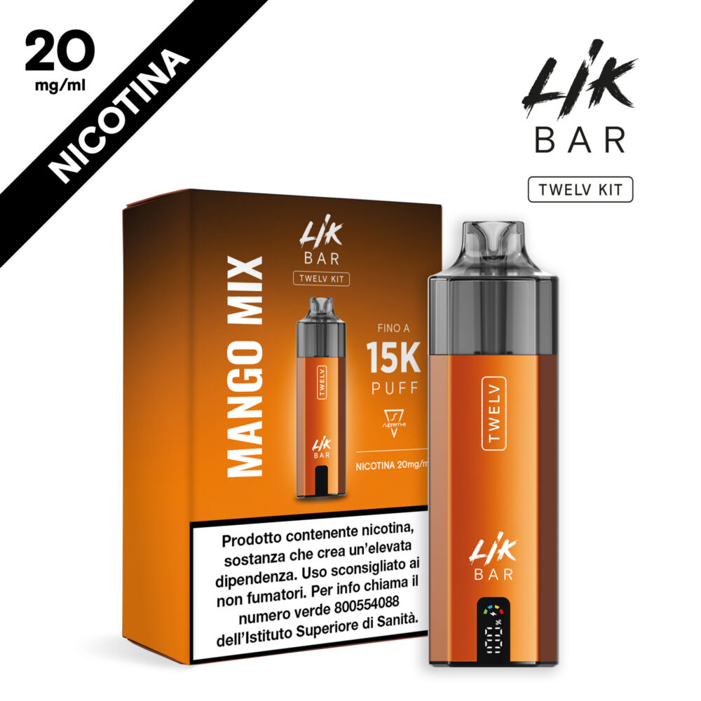LIK BAR - TWELV STARTER KIT ORANGE 2+10ML - MANGO MIX - NIC 20