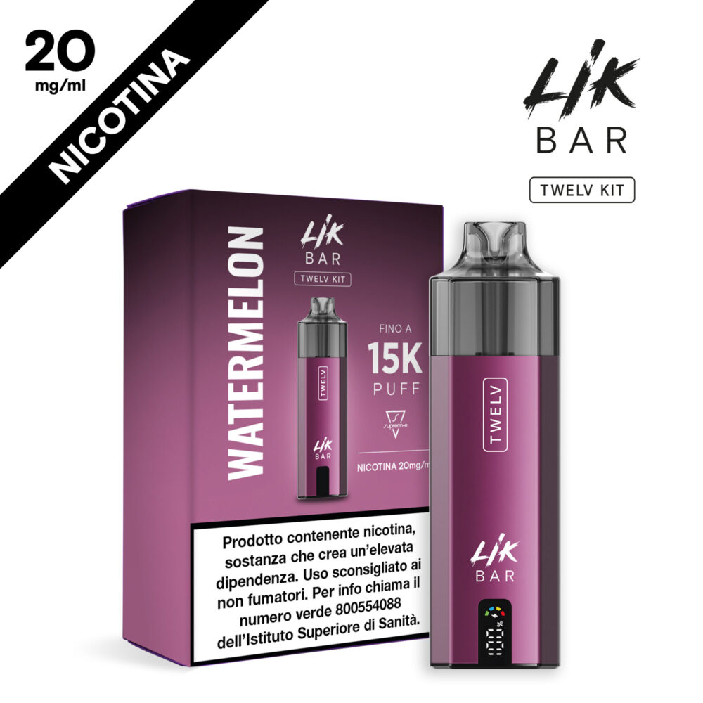 LIK BAR - TWELV STARTER KIT VIOLET 2+10ML - WATERMELON - NIC 20